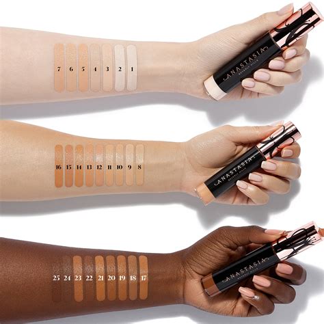 Anastasia beverly hills magic touch concealer color range swatches